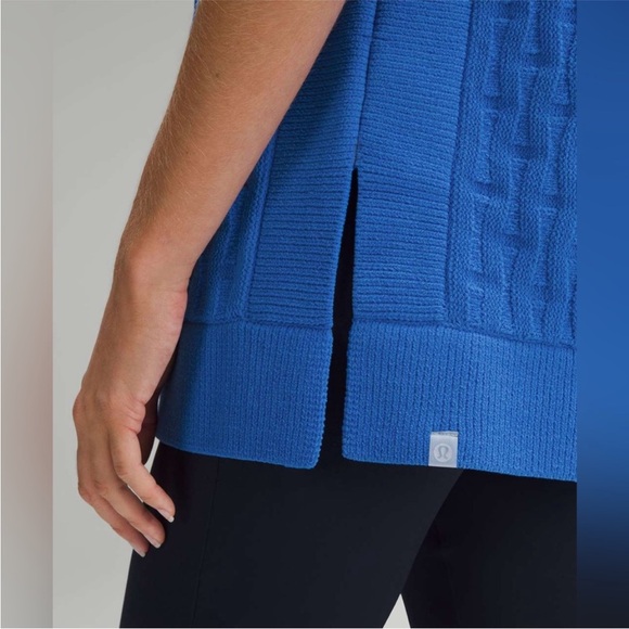 Lululemon✨Cable-Knit Relaxed-Fit Sweater Vest✨Oversized•Pipe Dream Blue✨NWOT✨XL - Picture 2 of 15